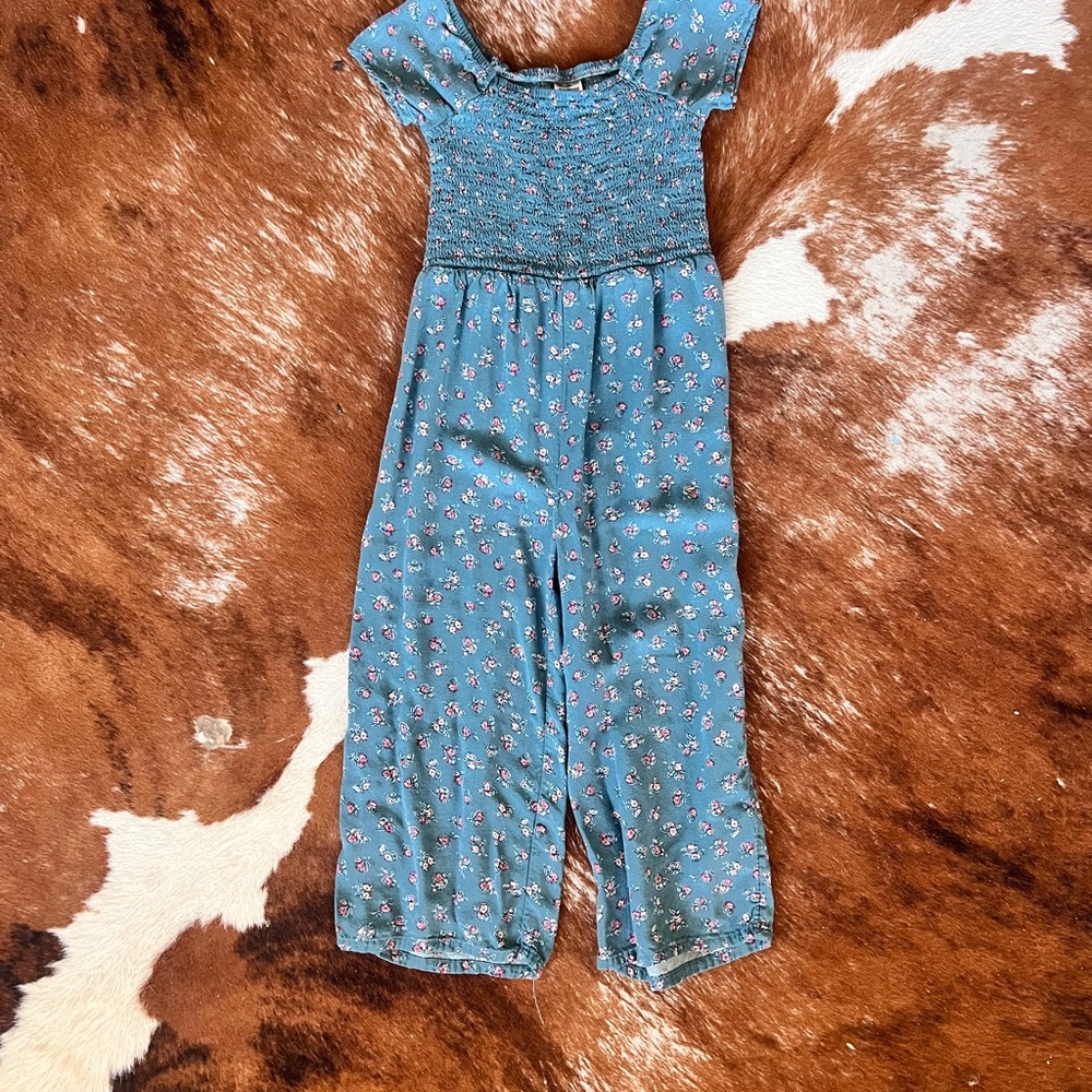 OshKosh B'gosh Floral Teal Jumpsuit
